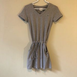 Lacoste size 7 grey cotton dress